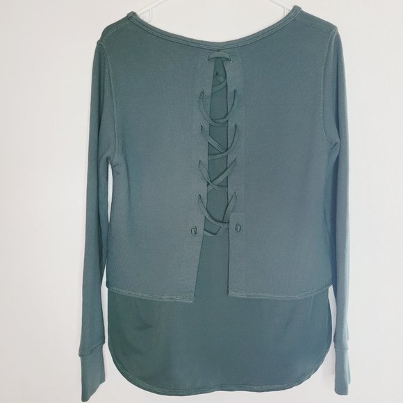 Avia Activewear Top Women's Small Green Outdoor Athletic Casual Walking Autumn - Picture 10 of 10